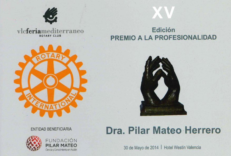 COPATROCINIO DEL PREMIO A LA PROFESIONALIDAD DEL VLC FERIA MEDITERRANEO ROTARY CLUB